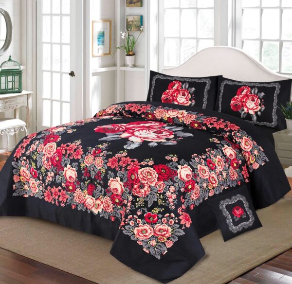 Dream 4 PCS 3D Panel Bedsheet Set (RD-BL)