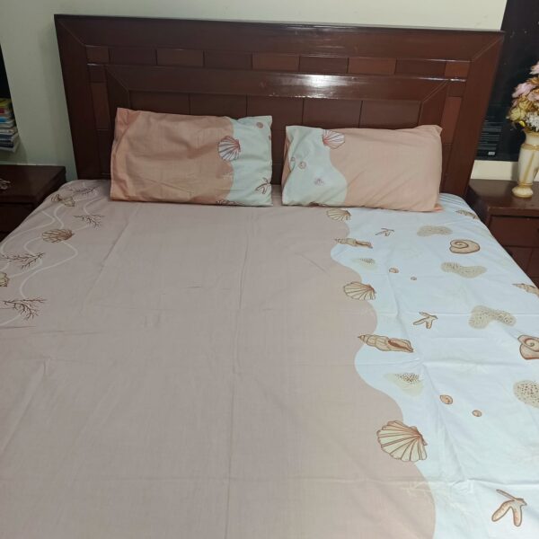 Premium Cotton Bedsheet (N0-WH-PW) - Image 2