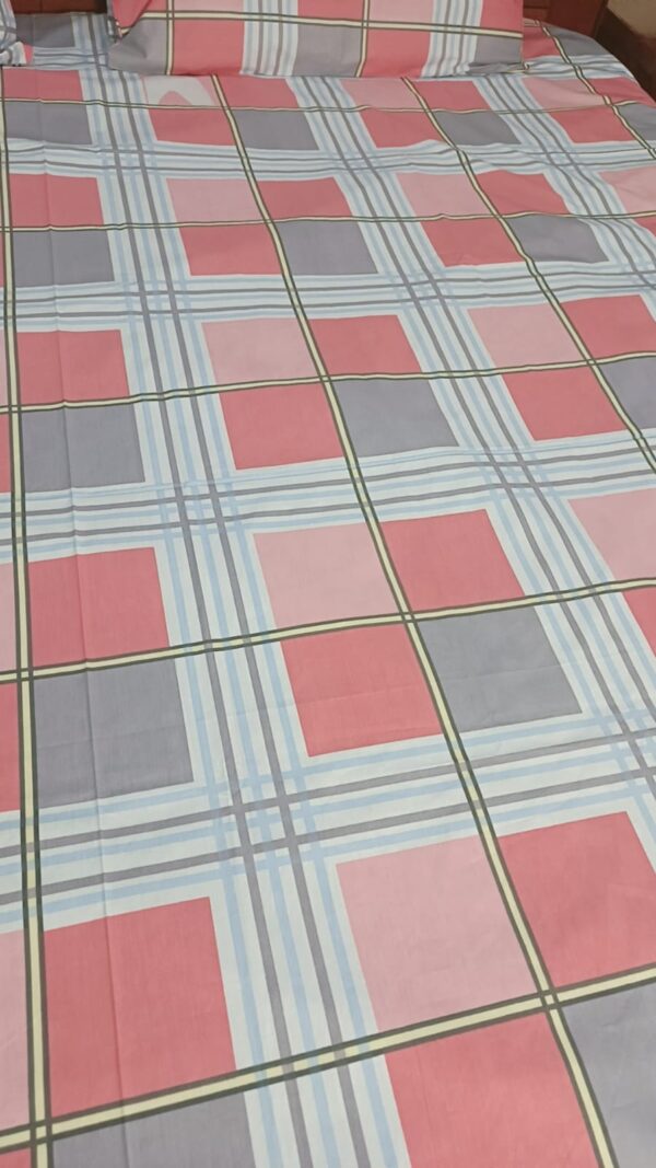Premium Cotton Bedsheet (N0-CRL-PGY) - Image 3